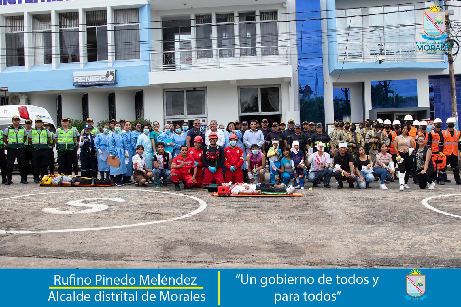 CON ÉXITO SE DESARROLLÓ EL SIMULACRO NACIONAL DE MULTIPELIGRO EN DISTRITO DE MORALES.